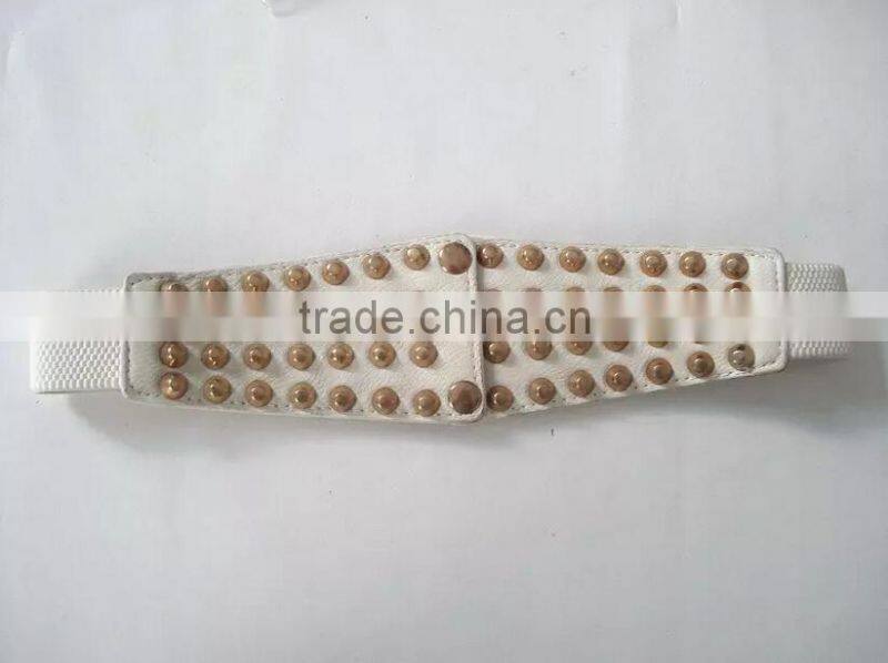 Hot Fashion lADY PU Leather Waist Belt /Waistband with button design for Garment Accessories