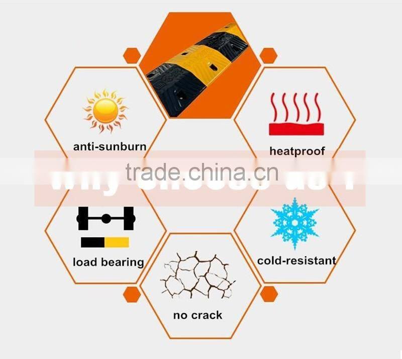 Traffic Calming Reflective Rubber Speed Bump