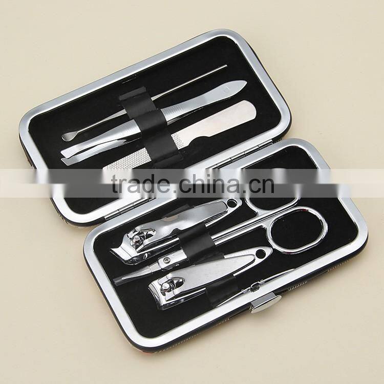Bonvatt 6pcs manicure set WITH ALUMINUM PU bag makuep