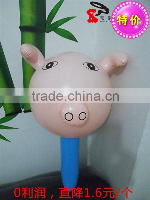 High quality PVC inflatable stick toys, inflatable animal stick for promotion