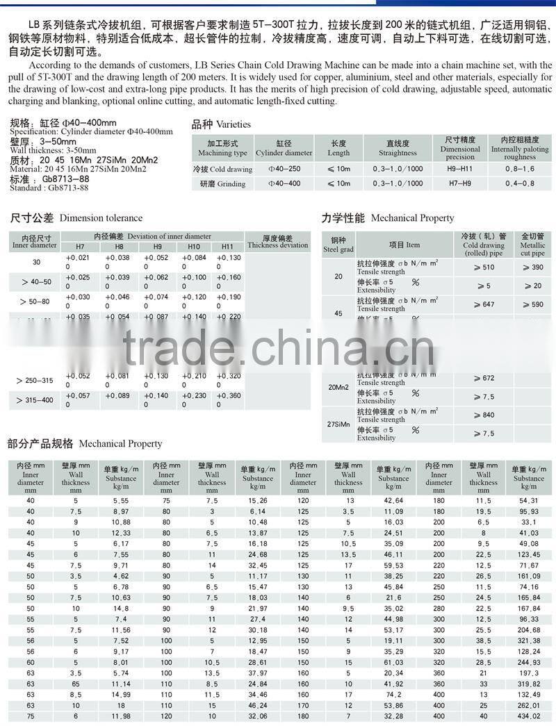 Skived and burnished tube/ honed tube for hydraulic cylinder