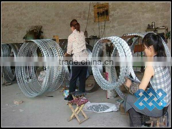 BTO-22 galvanized concertina razor wire for sucurity fence
