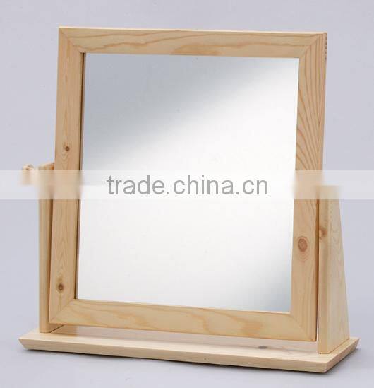 High quality wood framed tabletop mirror