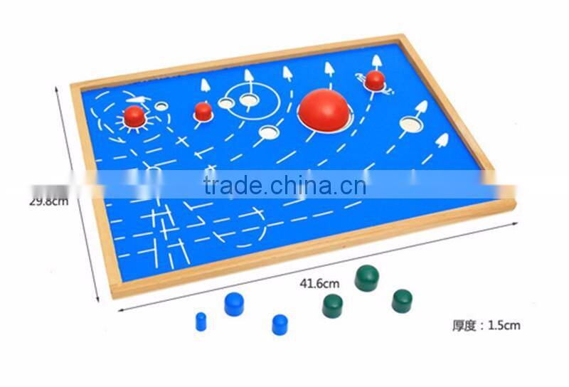 Wooden Baby Toy Montessori Puzzle Map Nine Stars in Solar System