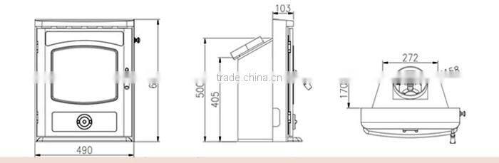 Free-standing Indoor Metal Wood Burning Fireplace with good price