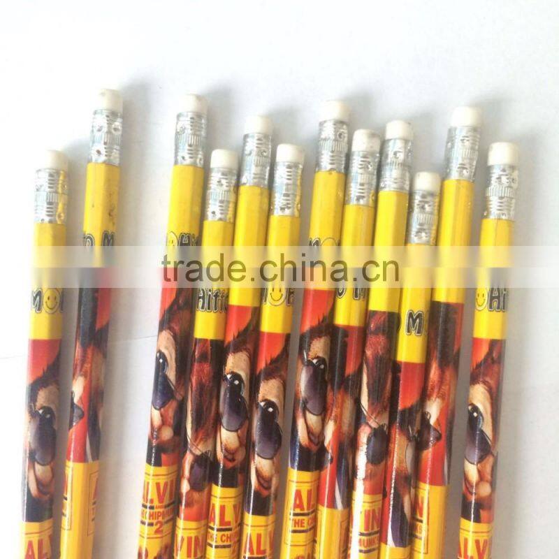 Wholesale wooden pencil, custom hb pencil with logo printing
