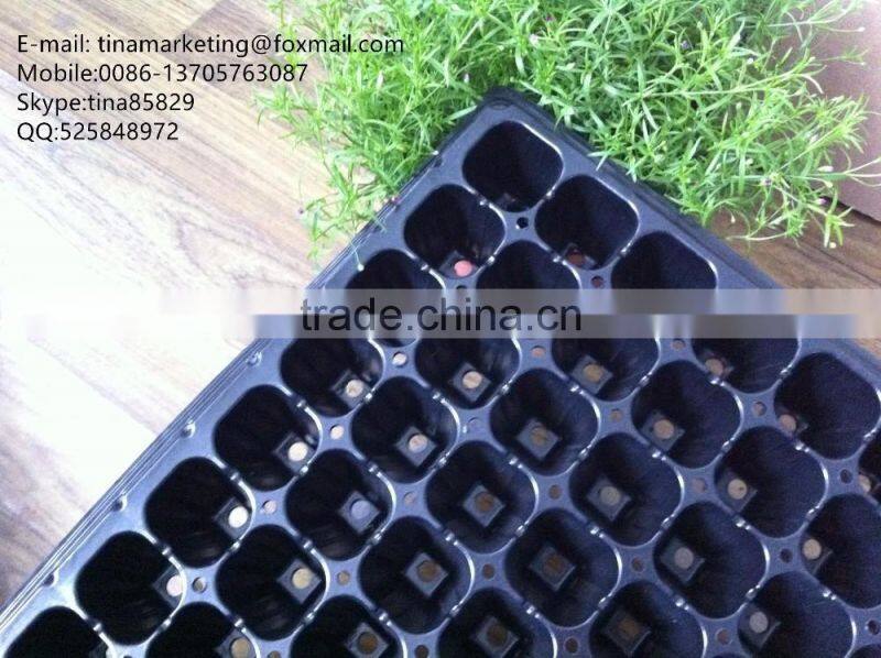 High Quality Vegetable Plastic Nursery Seedling Tray Black Plastic Plant Seed Growing Tray