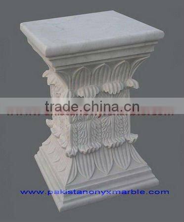 BEAUTIFUL ZIARAT WHITE MARBLE PEDESTALS