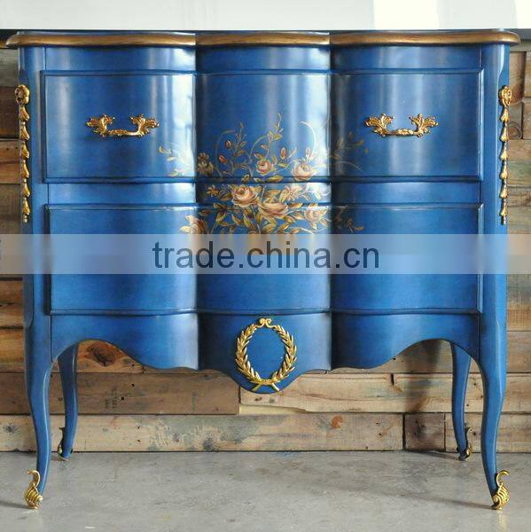 Chinese style living room solid wood side cabinet
