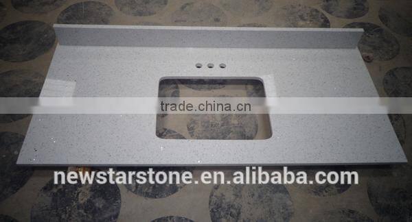 Resin Composite Synthetic Quartz Stone Vanity Top