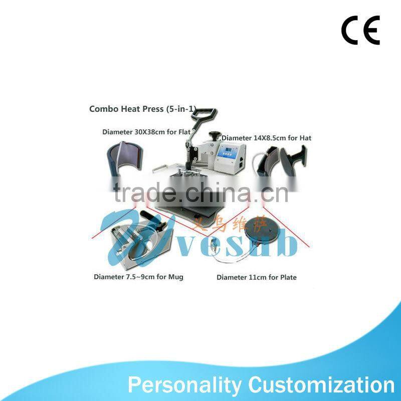Hot High Quality 5 in 1 Combo Heat Press Machine