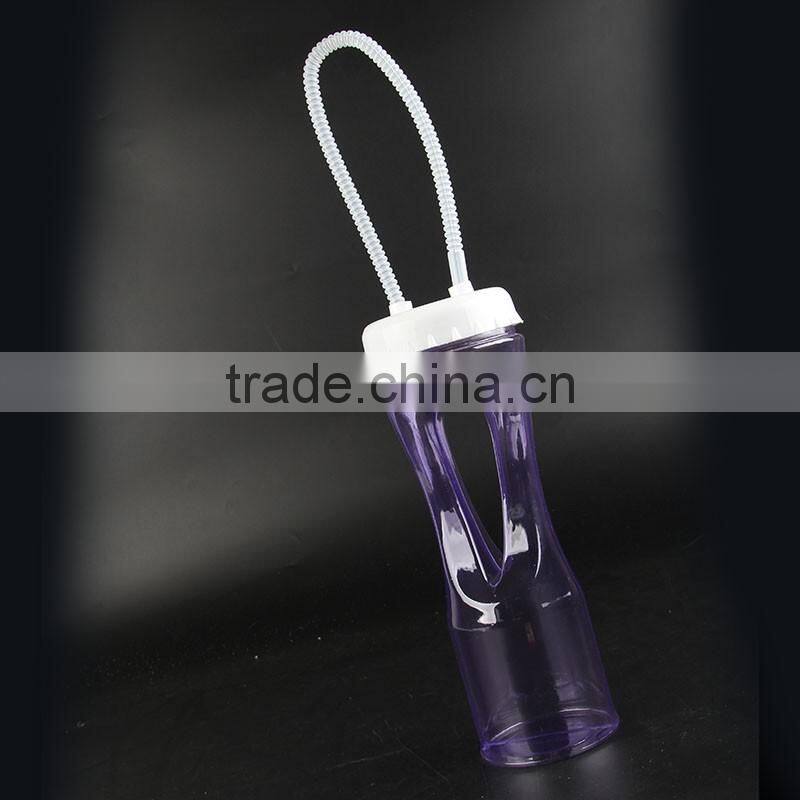 Party Single Wall Plastic Drinking Bottle with Straw