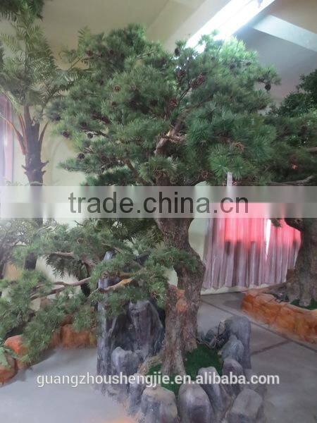 SJ2001011 artificial pine leaves for tree-like tower/decorative pine branches/fake pine fronds