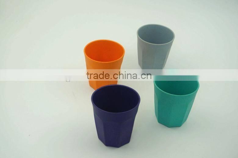 eco friendly and biodegradable bamboo fiber colour drinking cup