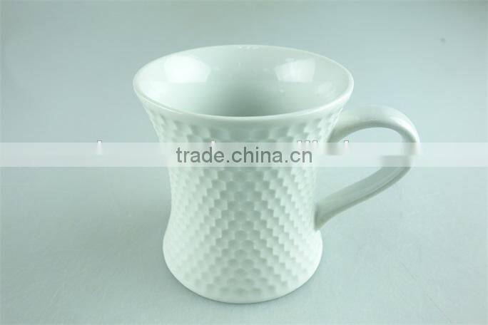 unique shape white ceramic coffee mug with cheap price in stock