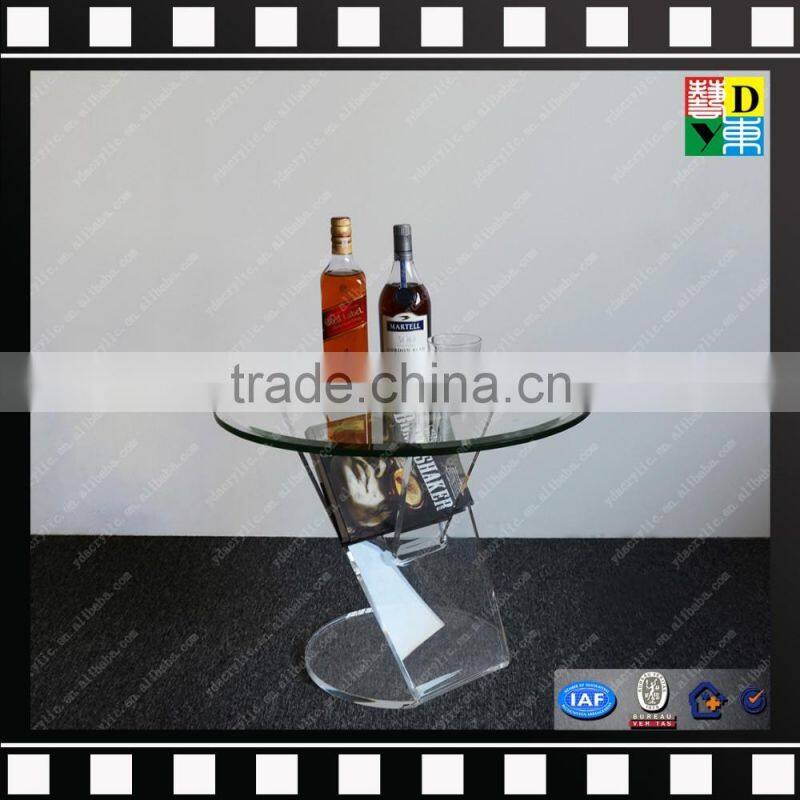 Wholesale antique design acrylic,plexi,PMMA samll laptop table/portable stand table for laptop