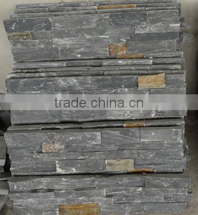 Building material black charcoal cultural stone,Exterior wall decoration,wall stone