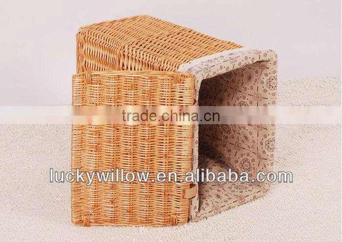 large wicker laundry basket with handle knitted laundry basket