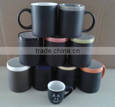 Wholesale 11oz solid color glazed white porcelain coffee cup
