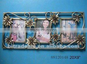 photo frame with metal flower