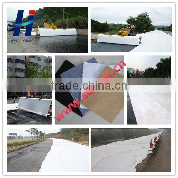 polyester short fiber needle punched non woven geotextile used in road construction