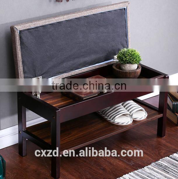 Solid wood with pads two layers of stool in shoes