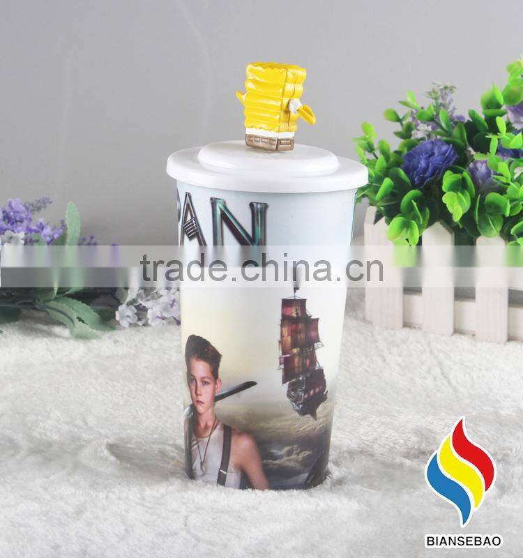 BPA free pp plastic tumber with figurine topper