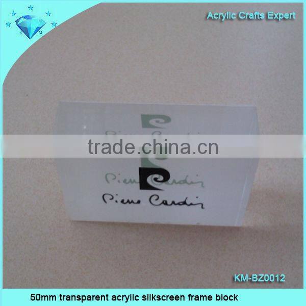 Supplier 50mm clear acrylic block