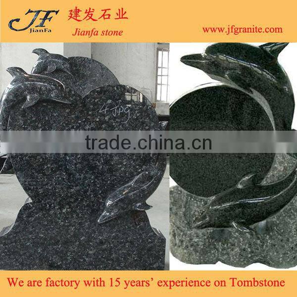 Types Of Dolphins Carved Granite Cheap Tombstone For Sale