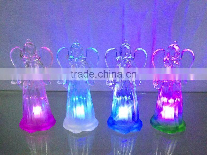 new battery operated LED light plastic PS angel christmas decorative