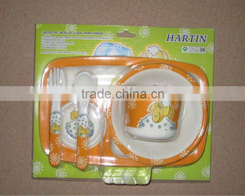 melamine 5pcs kid set