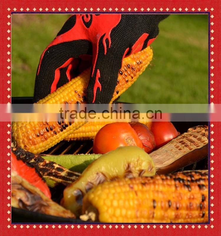 Extra Heat Resistant Triple Layer Silicon Protection BBQ Grilling Oven Gloves