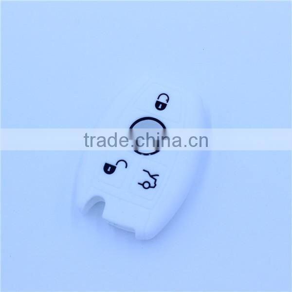 High Quality 3 buttons with hole Silicone Car Key Cover Case for Mercedes-benz remote keys in stock