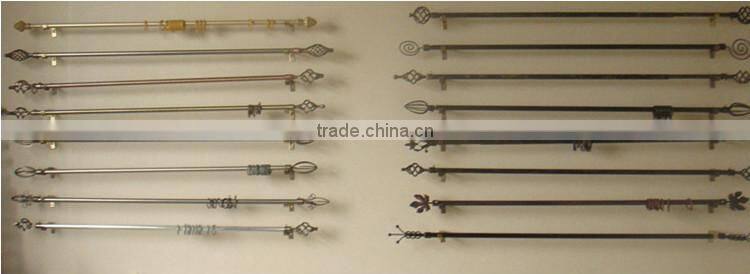 2015 new fasionable all kinds of curtain rod with fashionable finals,rings brackets
