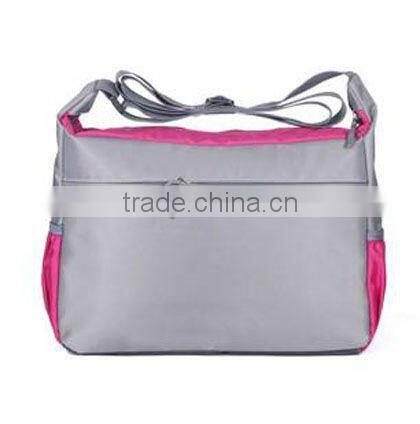 Lovely pink one strap sling bag for sports with polyester material