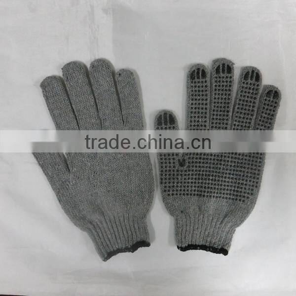 PVC Dotted Cotton Gloves Grey Cotton Gloves