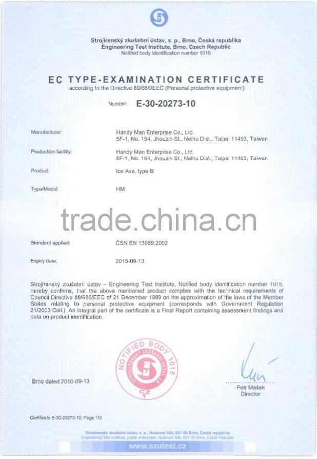 A950 B Rated Classic Curve Pick Shape ICE AXE