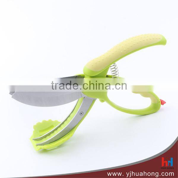High quality mutifunction salad kitchen scissors with soft grip handle