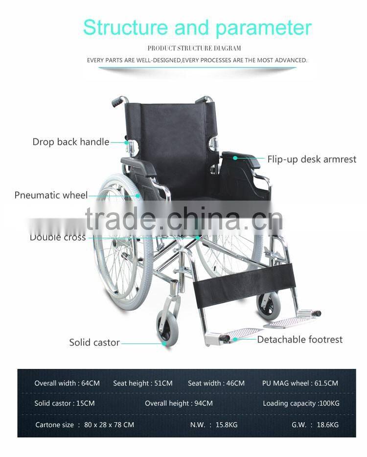 Topmedi hot sale assisted wheelchair for disabled