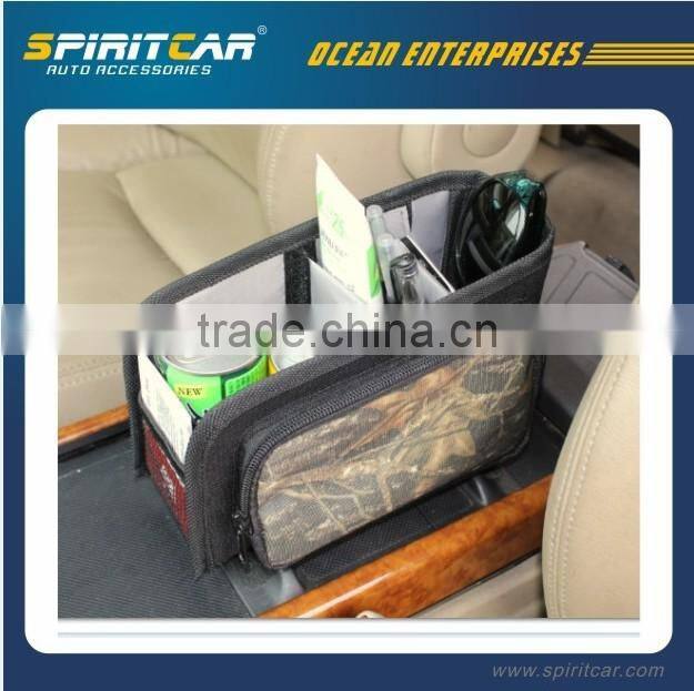 Orange 420D Oxford Material Back Seat Car Organizer with Multi-function