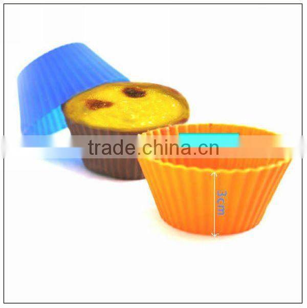Silicone Round Shape Cake Making Cup Muffin Mold Tray Mould