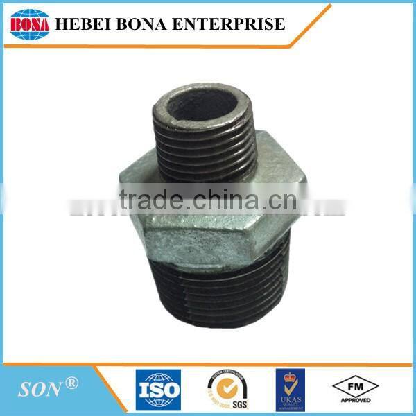 Good quality malleable cast iron hexagon pipe nipple