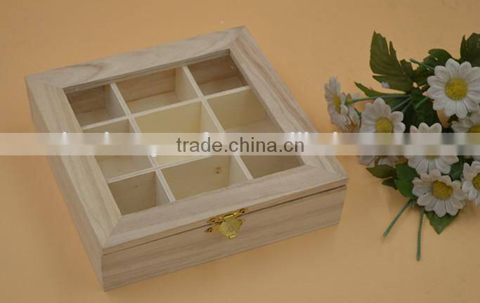 wooden box with clear lid|divided boxes