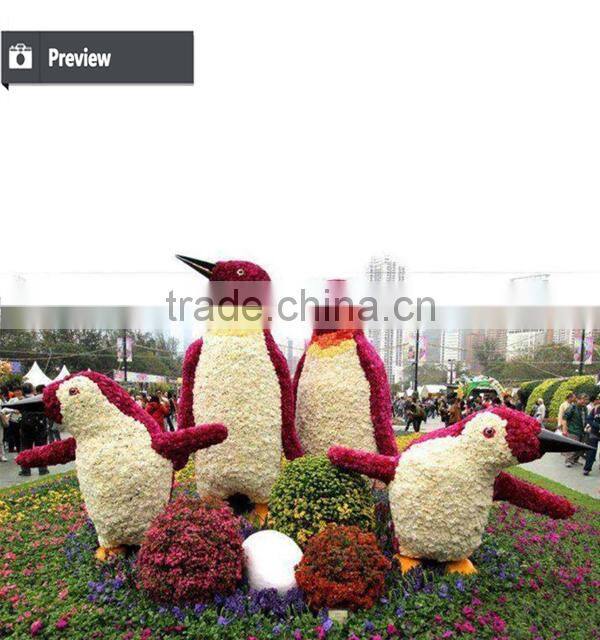 OEM artificial boxwood topiary landscape grass animal for garden decoration