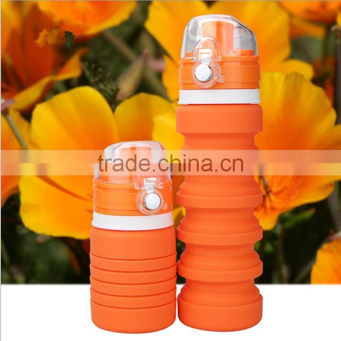 UCHOME TOP Hot Sale Outdoor 100% Food Grade Travel Foldable Collapsible Silicone Water Bottle