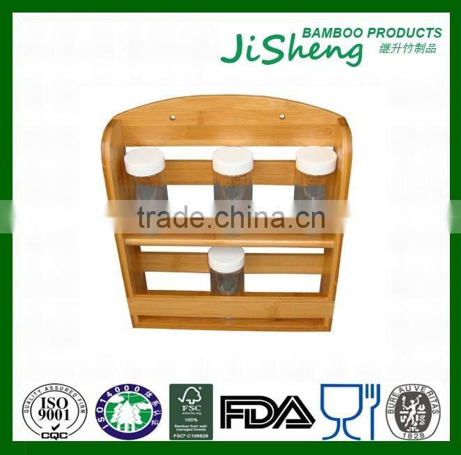 Hot-selling wholesale spice rack, kitchen spice rack, bamboo spice rack set with LFGB,FDA