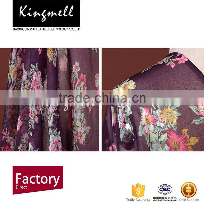 Customized french silk chiffon fabric for garment