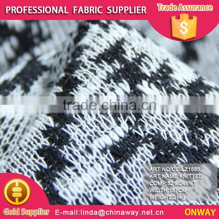 2016new style,high quality, 52%cotton48%terylene CVC kint fabric