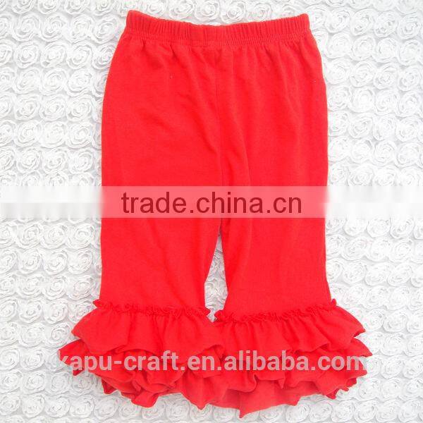 Hot Sale Baby Girls Ruffle Pants Triple Bottom Ruffle Children Icing Leggings Pants Wholesale Kids legging Pants