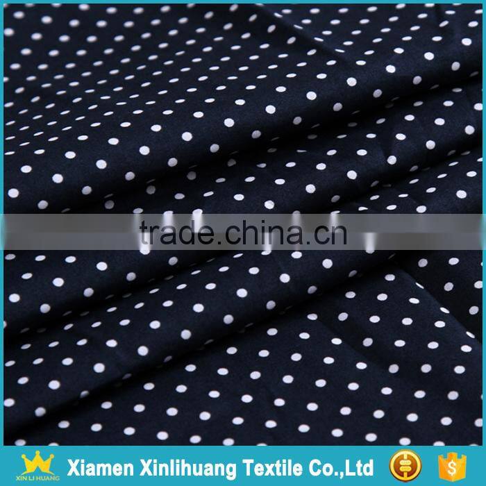 Factory Direct 100% Cotton Classic Dots Printed Fabric for Shirting